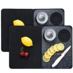 Tioncy Bar Mats and Folding Cocktail Mat Set