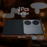 Tioncy Bar Mats and Folding Cocktail Mat Set