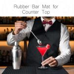 Tioncy Bar Mats and Folding Cocktail Mat Set