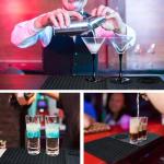 Tioncy Bar Mats and Folding Cocktail Mat Set