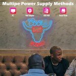 Dimmable Cowboy Neon Beer Sign for Man Cave