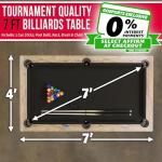 GoSports 7 ft Modern Pool Table with Accessories