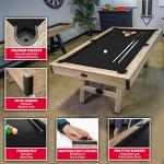 GoSports 7 ft Modern Pool Table with Accessories