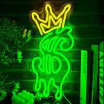Neon Dollar Sign Light for Man Cave Decor