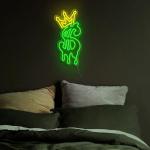 Neon Dollar Sign Light for Man Cave Decor