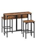 Industrial Folding Bar Table and Stool Set