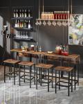Industrial Folding Bar Table and Stool Set