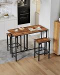 Industrial Folding Bar Table and Stool Set