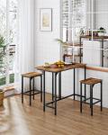 Industrial Folding Bar Table and Stool Set