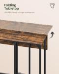 Industrial Folding Bar Table and Stool Set