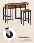 Industrial Folding Bar Table and Stool Set