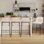 Modern Fabric Counter Height Bar Stools - Set of 4