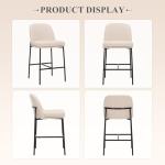 Modern Fabric Counter Height Bar Stools - Set of 4