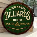 Custom Pool Bar Sign for Man Cave Decor