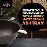 Windproof Stainless Steel Cigar Ashtray with Stirrups