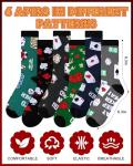 Funny Casino Crew Socks – 6 Pairs, Poker Dice