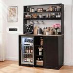 AeasyG Mini Fridge and Coffee Bar Cabinet