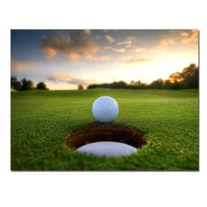 Golf Course Sunset Canvas Wall Art for Man Cave