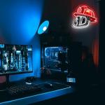 Neon Firefighter Helmet Sign for Man Cave