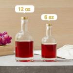 Set of 6 Clear Glass Liquor Bottles