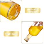 Set of 6 Clear Glass Liquor Bottles