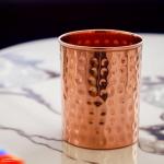 Set of 2 Hammered Copper Beer Glasses