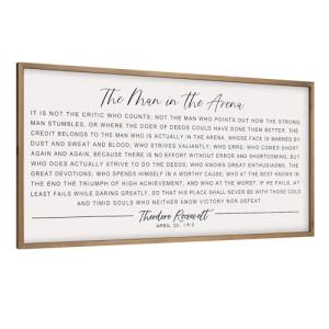 The Man In The Arena Framed Wall Art