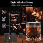 Whiskey Stones and Glasses Gift Set for Men