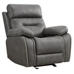 KISLOT Overstuffed Leather Recliner Chair for Adults