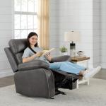 KISLOT Overstuffed Leather Recliner Chair for Adults