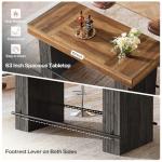 Industrial 63-Inch Bar Table with Metal Footrest