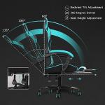 High Back Gaming Chair with Armrest and Footrest