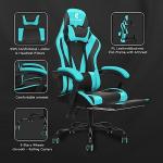 High Back Gaming Chair with Armrest and Footrest