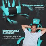 High Back Gaming Chair with Armrest and Footrest