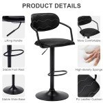 VECELO Adjustable Swivel Bar Stools Set of 2
