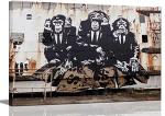 3 Wise Monkeys Gorilla Canvas Wall Art 12x16in