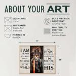 Christian Lion Warrior Wall Art for Men