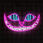 Cheshire Cat Neon Sign for Man Cave Decor