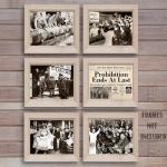 Vintage Prohibition Era Wall Art Set of 6