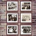 Vintage Prohibition Era Wall Art Set of 6