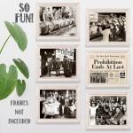 Vintage Prohibition Era Wall Art Set of 6