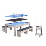 7FT Pool Table with Dining Top & Tennis