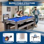 7FT Pool Table with Dining Top & Tennis
