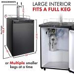 Kegco 2-Faucet Keg Dispenser in Black Steel