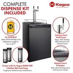 Kegco 2-Faucet Keg Dispenser in Black Steel