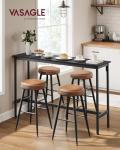 VASAGLE Industrial Long Bar Table in Black