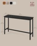 VASAGLE Industrial Long Bar Table in Black