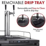 Kegco 2-Faucet Keg Dispenser in Black Steel