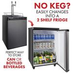 Kegco 2-Faucet Keg Dispenser in Black Steel