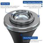 Stainless Steel Floor Standing Ashtray with Cigar Holder